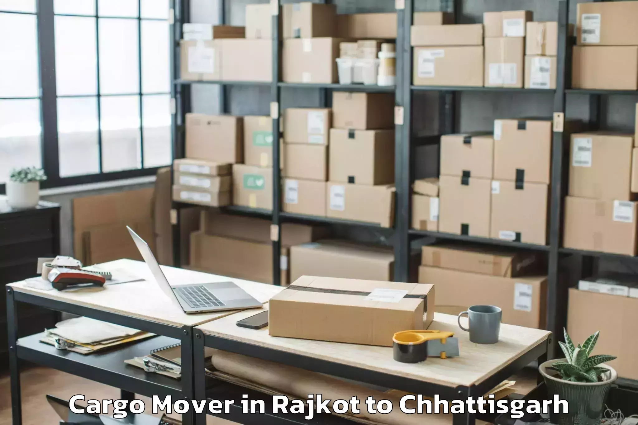 Easy Rajkot to Indira Kala Sangeet Vishwavidy Cargo Mover Booking